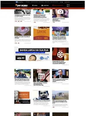 Layout masonry do Por Acaso em 2014