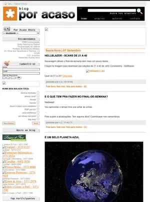 Layout do Por Acaso em 2006